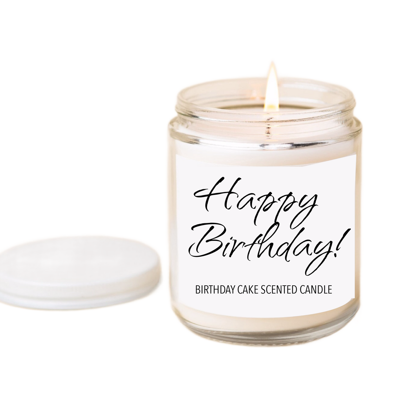 Happy Birthday candle (4 oz)- birthday cake scent